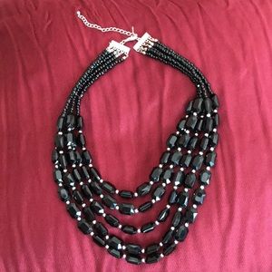 Gorgeous Statement Black & Silver Necklace